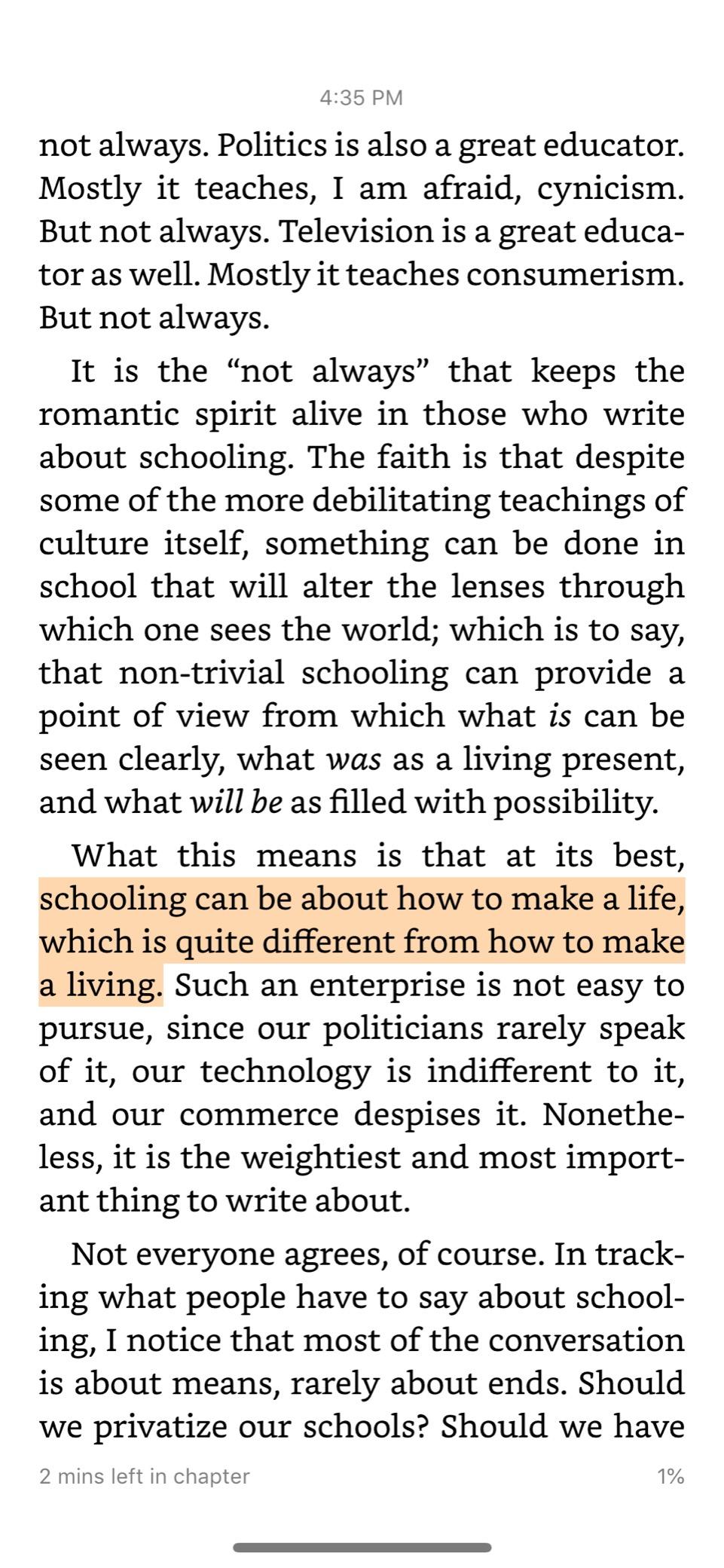 What is schooling?? And the necessity of the goods