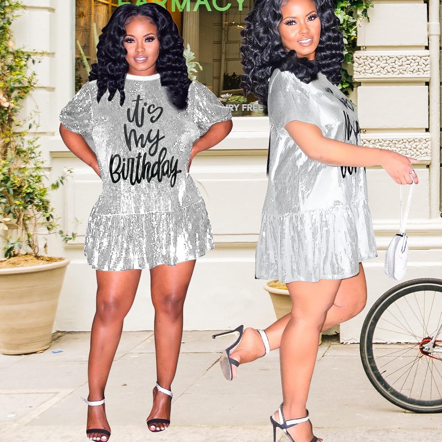 FLOYU Women Sequin Birthday Dress It's My Birthday Dresses Sparkly Party Tops Sexy Birthday Outfits - Image 3