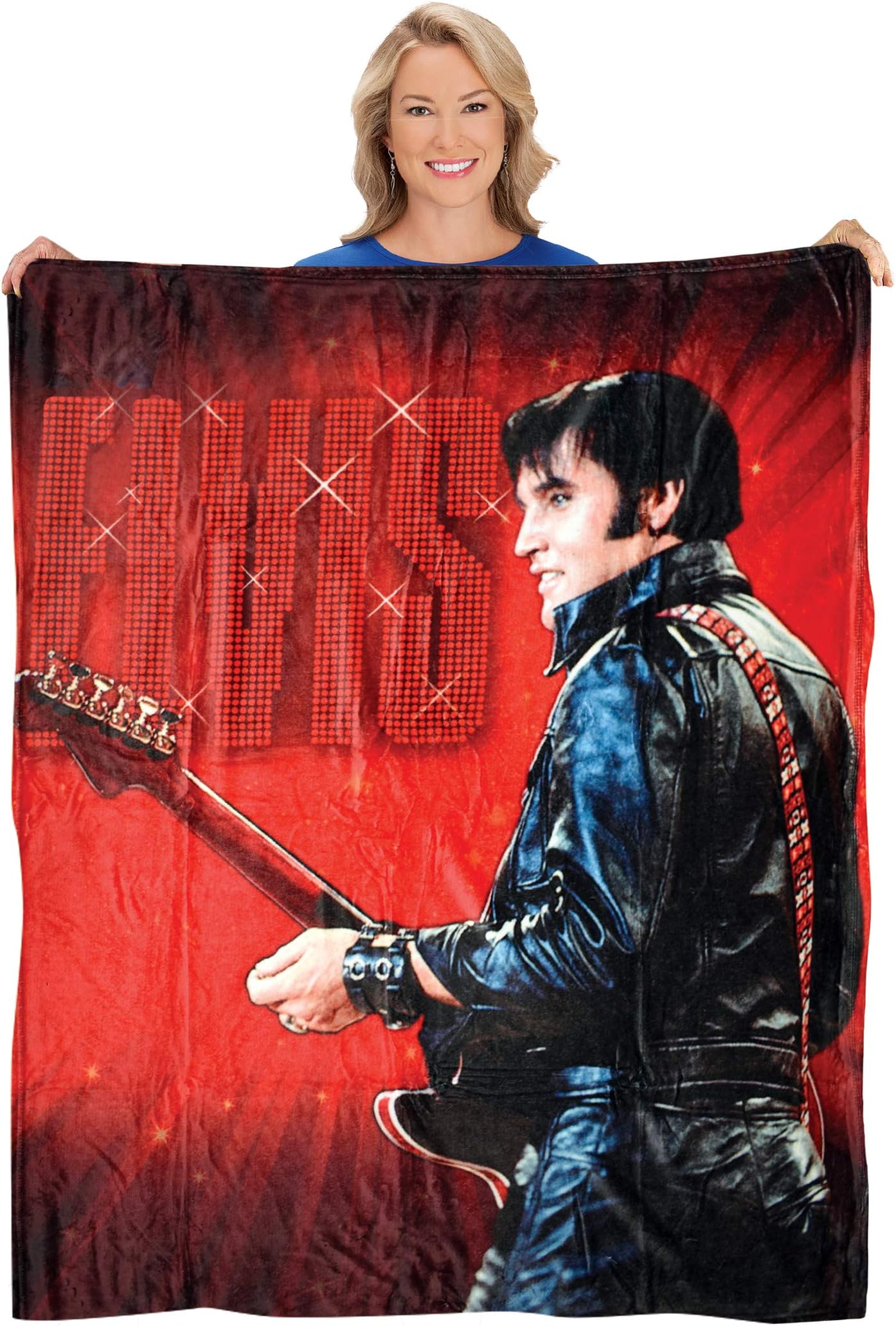 Elvis Presley 1968 Comeback Special Fleece Throw Blanket - Super Soft Coral Fleece - 50" x 60" - Luxurious Comfort and Generous Size to Cozy Up with The King
