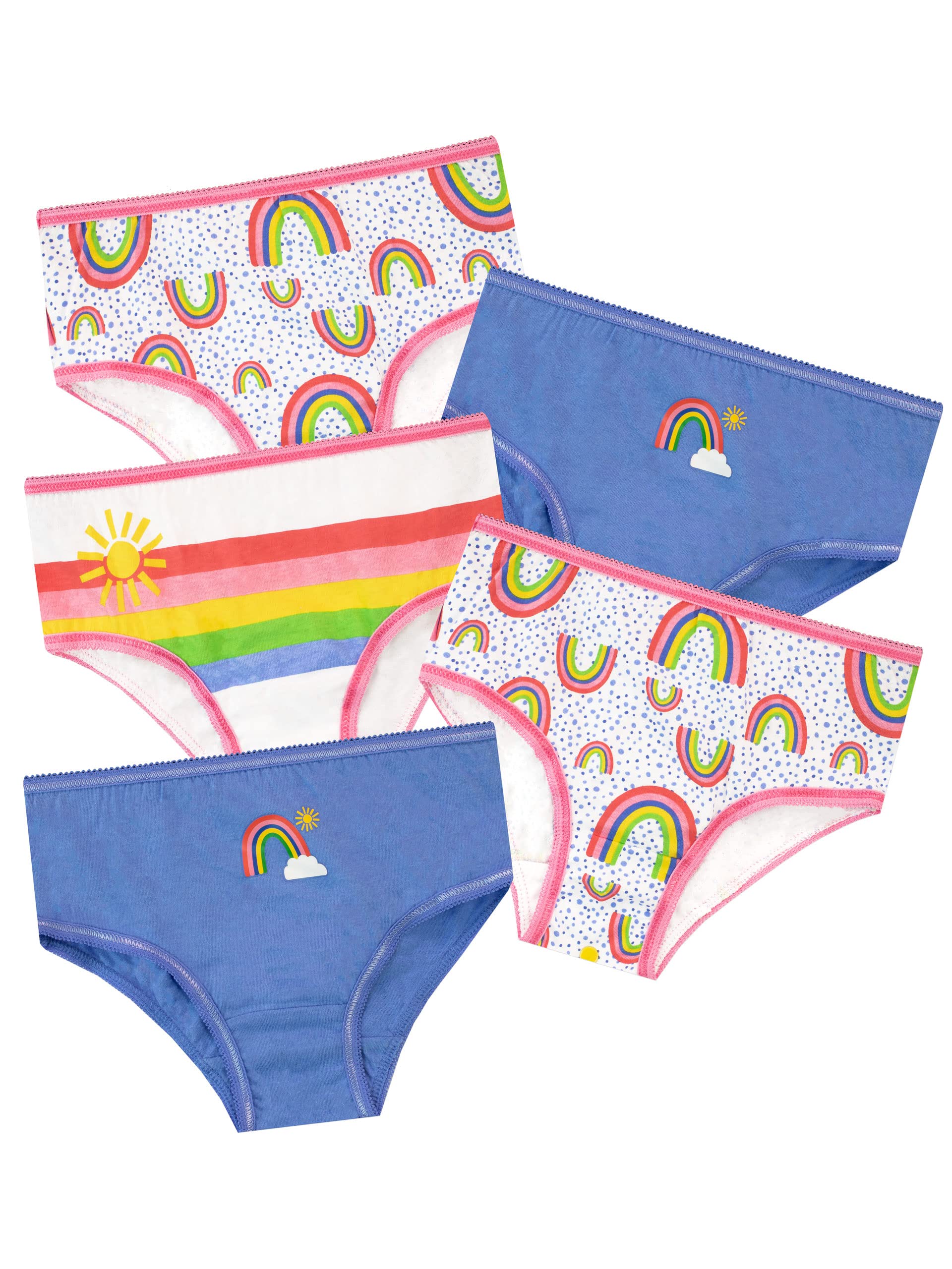 Harry Bear Girls' Underwear Pack of 5 Rainbow