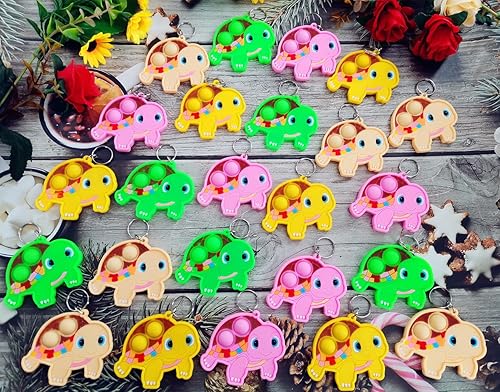 Miniatura 2 de (Regalo para estudiantes de Halloween), 50 paquetes a granel de Halloween, fantasma, calabaza, araña, murciélago, llavero de burbujas, mini llavero,