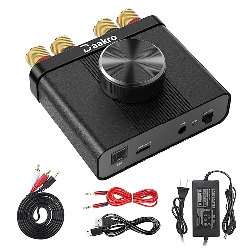 AK30 Mini amplificador Bluetooth para altavoces pasivos, amplificador de audio de 50 W+50 W 2.0 canales, amplificador digital estéreo de alta