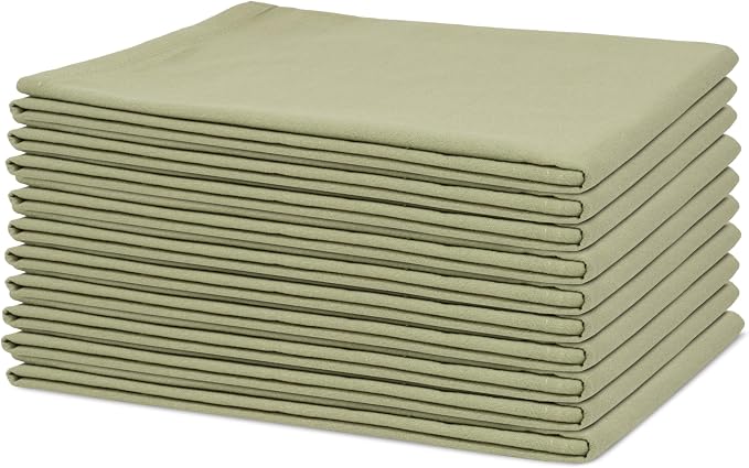 Organic Cotton Sage Flour Sack Kitchen Towels - 10 Pack, 27"x27"