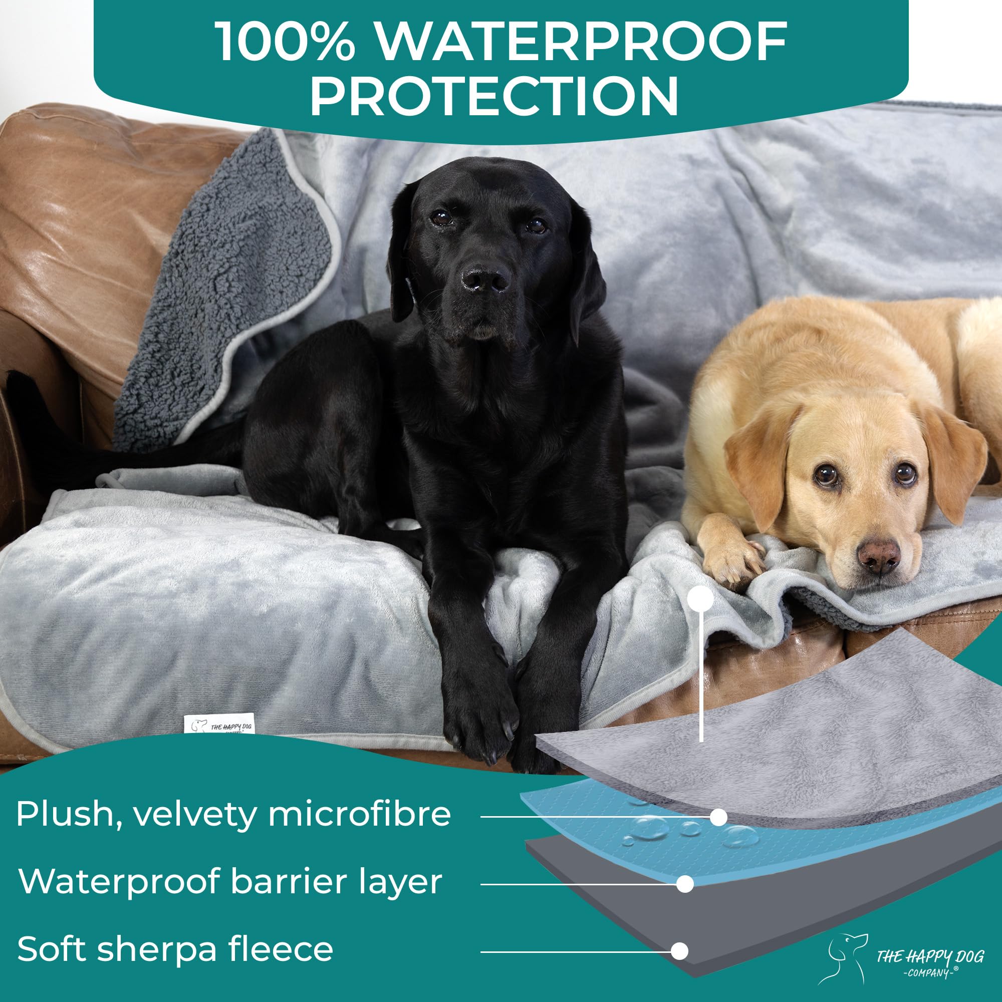 100% Waterproof Dog Blankets, Extra Large Dogs - Image 2
