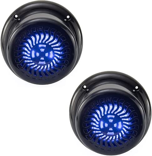 RecPro RV Flush Mount Speaker | Exterior 5.25" Black Wavy