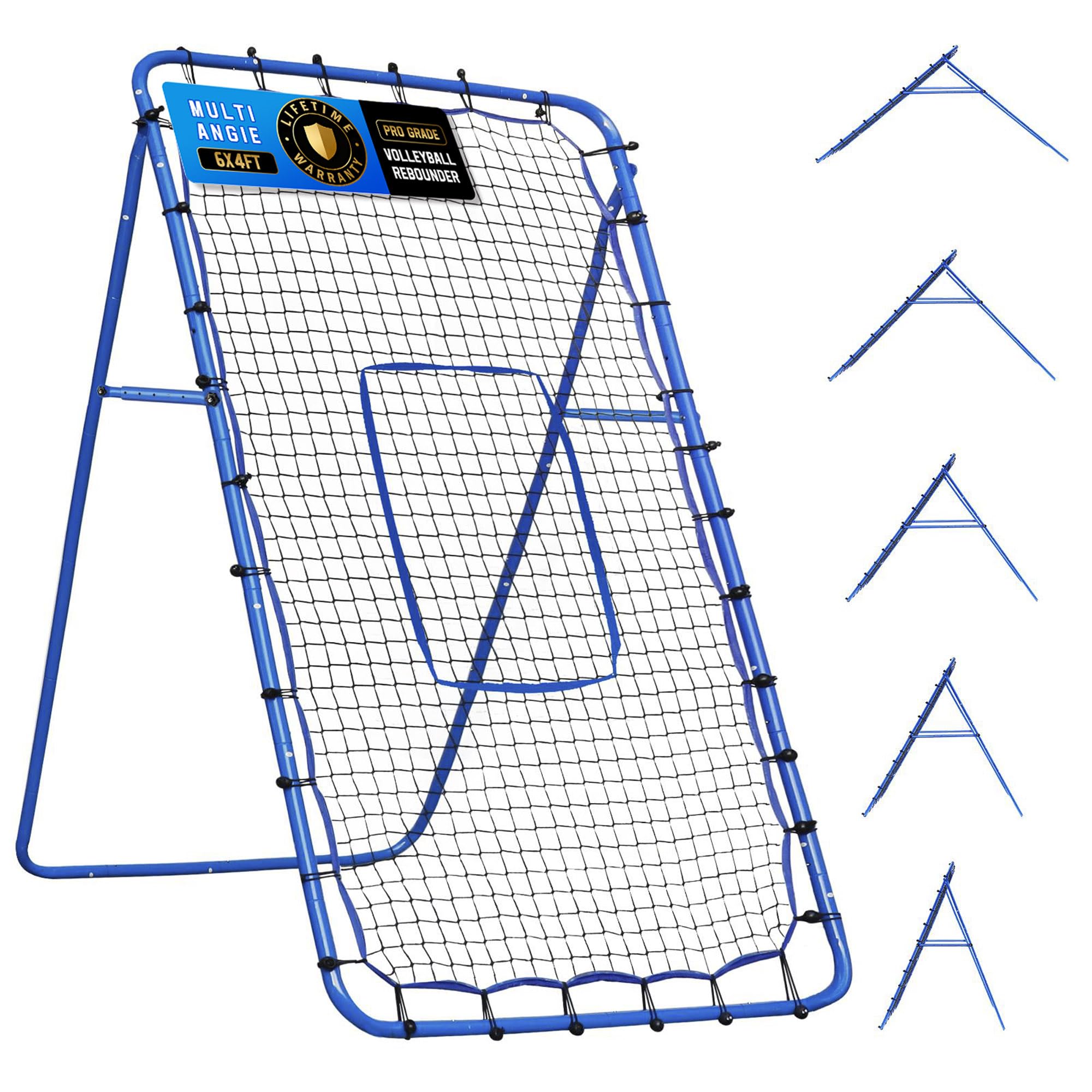 Volleyball Baseball Rebounder Net, Softball Rebounder Pitchback Net Quick Adjustments, Quick Adjustments Lacrosse Bounce Back Practice Equipment, Ideal for Outdoor Indoor and Backyard Training