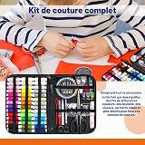 JUNING Travel Sewing Kit Portable Sewing Supplies Accessories for Adults, Beginner, Home, Emergency, Including Needle and Thread kit, Scissors,Tape Measure, Seam Ripper(XL-42 Threads-Black) - 5