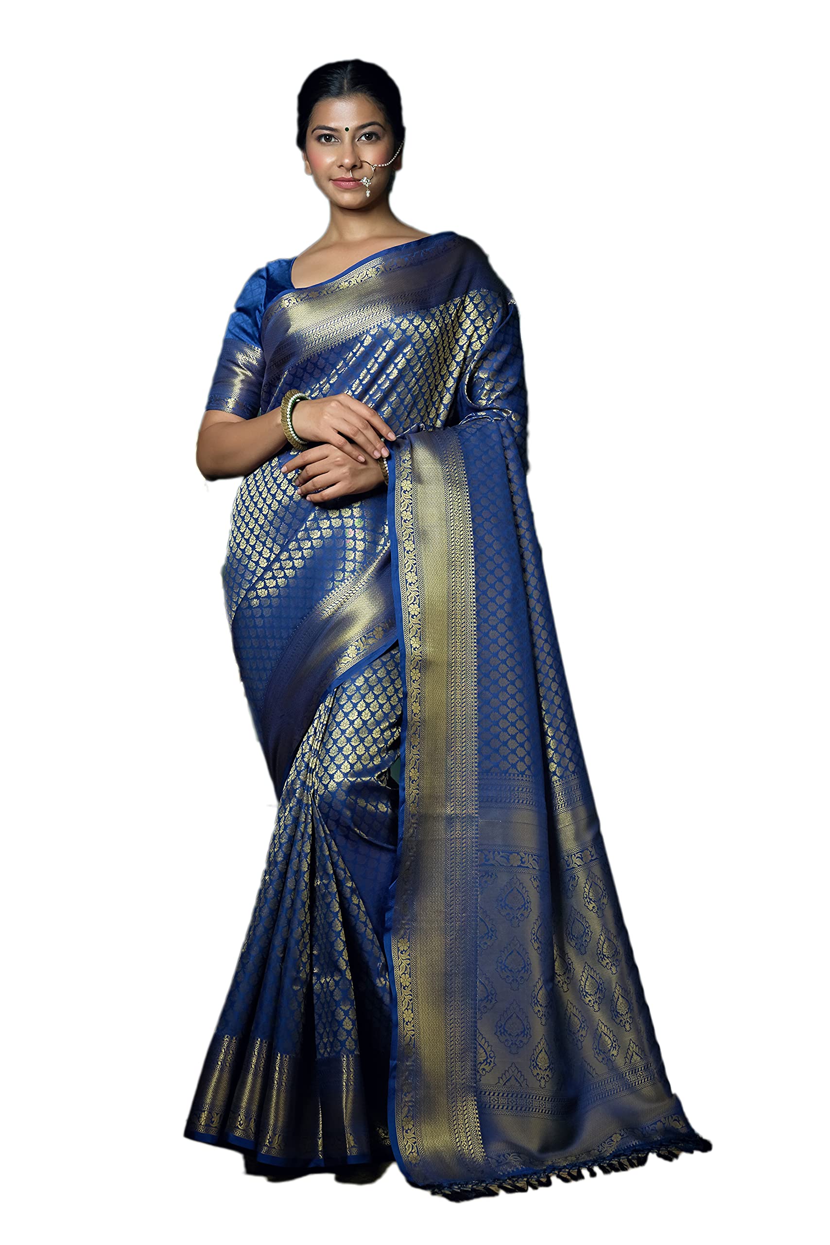 Vardha Sarees for Women Raw Silk Banarasi Saree | Indian Diwali Wedding Gift Woven Sari & Unstitched Blouse