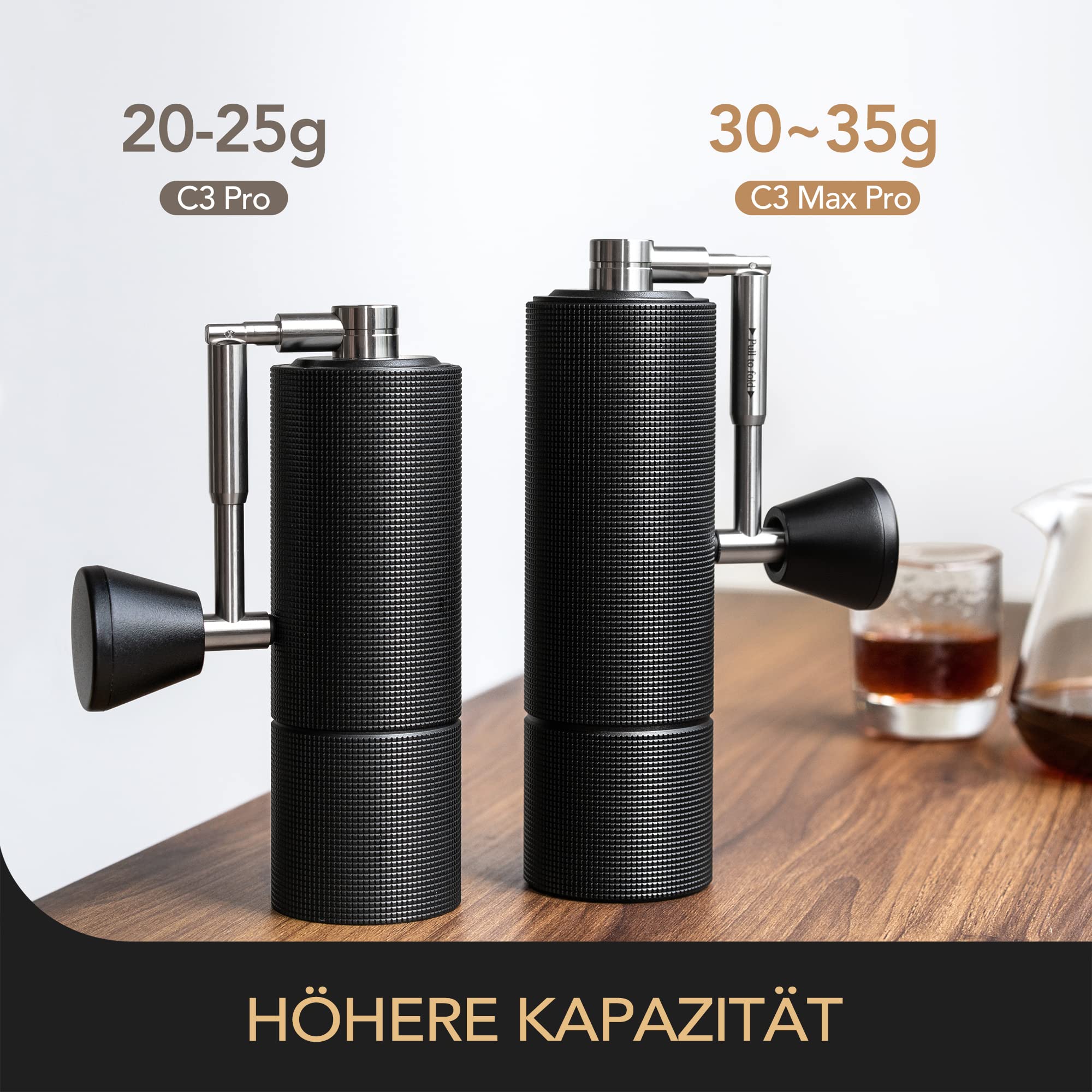 TIMEMORE Chestnut C3 MAX PRO Kaffeemühle Manuelle, Edelstahl 