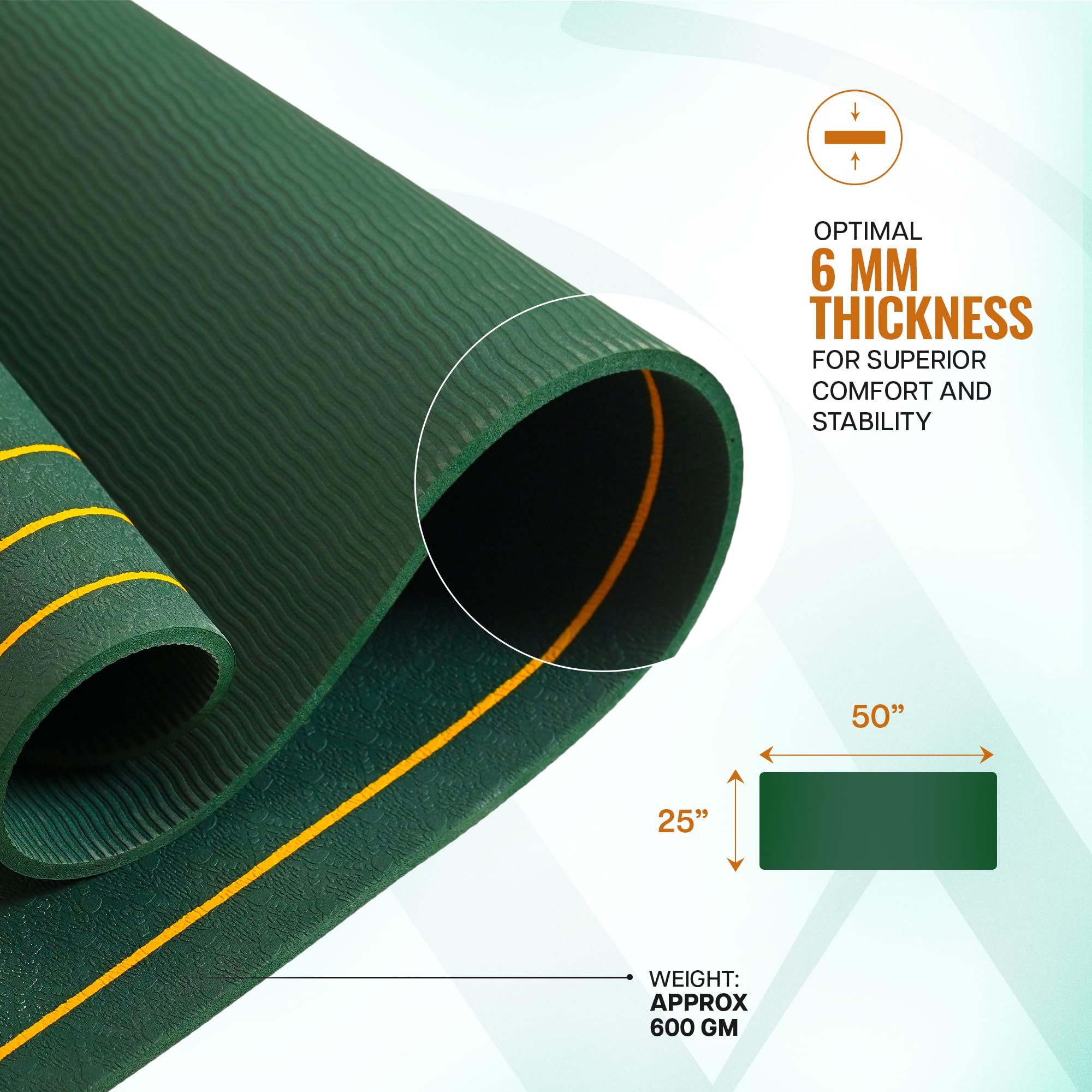 WiseLife Skipping Mat For Men, Women & Kids| Non Slip with Dual Grip Sports Skipping Rope Mat with Shock Absorbtion & Sound Insulation For Home, Excercise & Gym, Fitness & Outdoor Workouts- Green 2