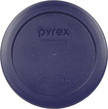 Pyrex 7200-PC 2-Cup, 7201-PC 4-Cup, 7202-PC 1-Cup Blue Lids - Made in USA