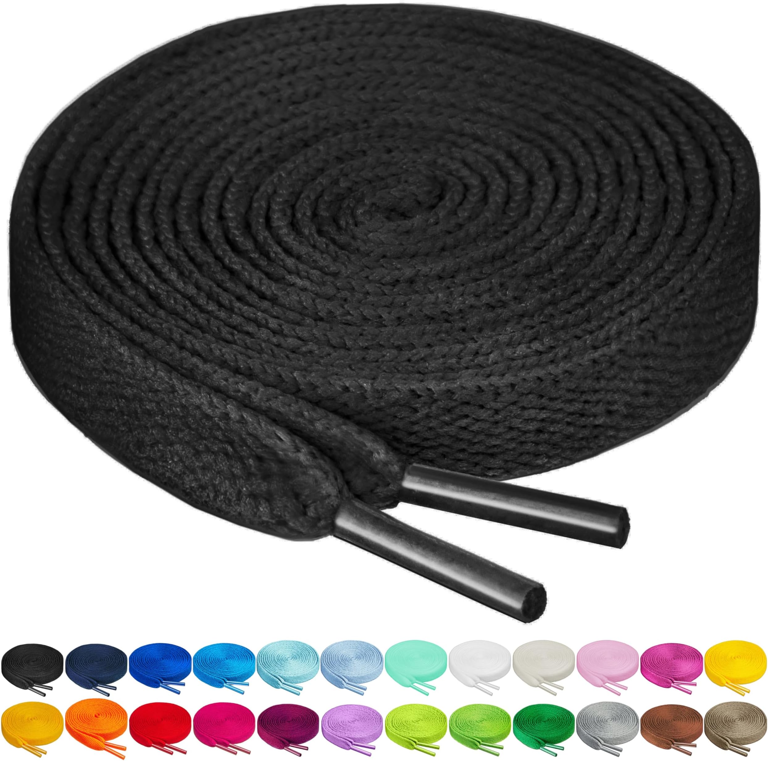 Shoelaces in 27 Colors Flat 5/16" Shoe Laces in 4 Different Lengths