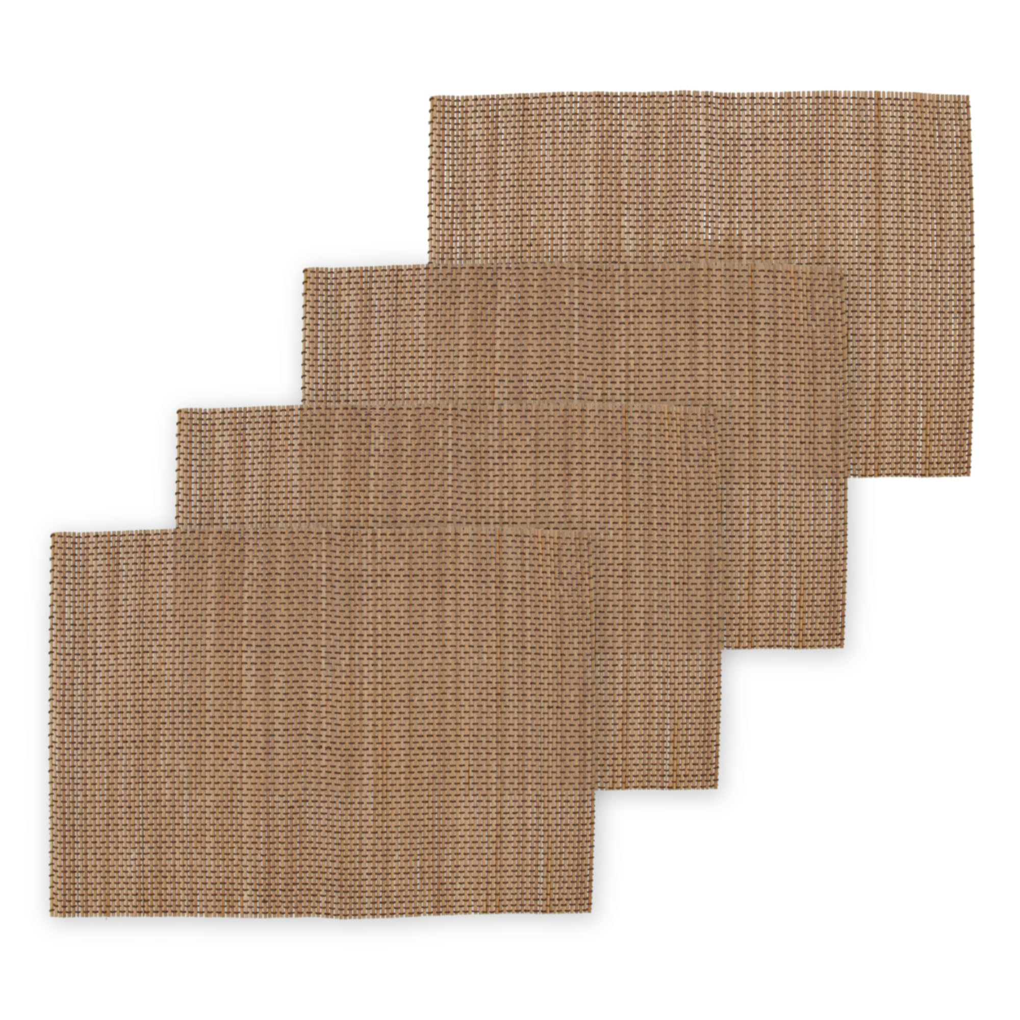 Set de table en bambou marron anti-tache et tapis à sushis pratique