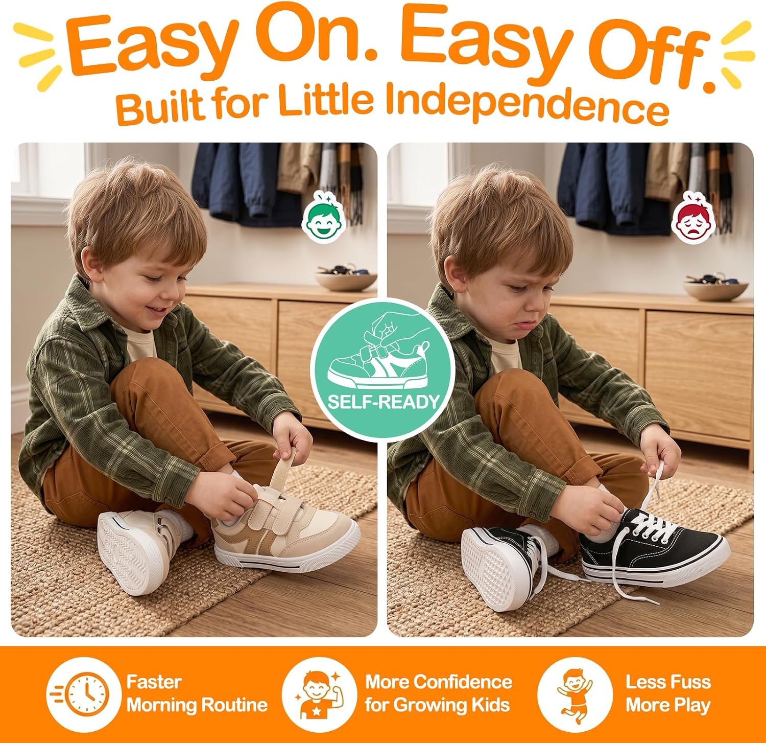 Toddler Barefoot Canvas Sneakers