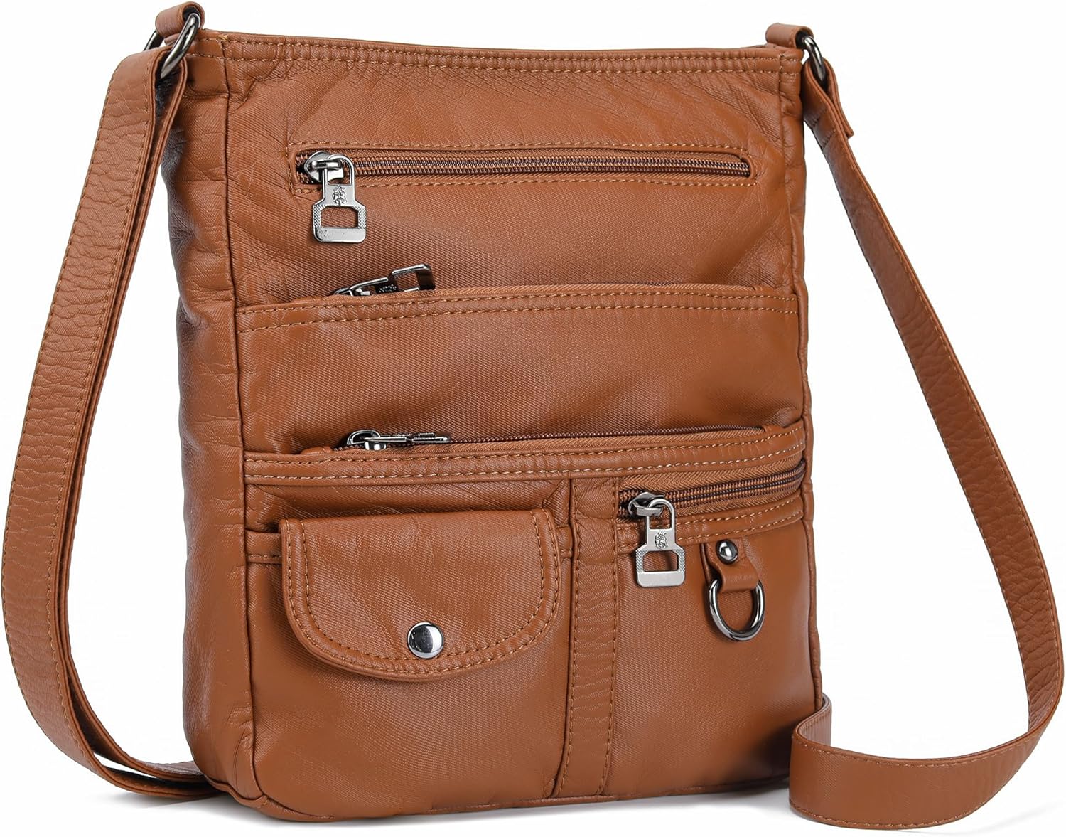 MINICAT Crossbody Purses for Women Multi Pocket Crossbody Bag Soft Leather Cross Body bag for Woman Small Shoulder Bags