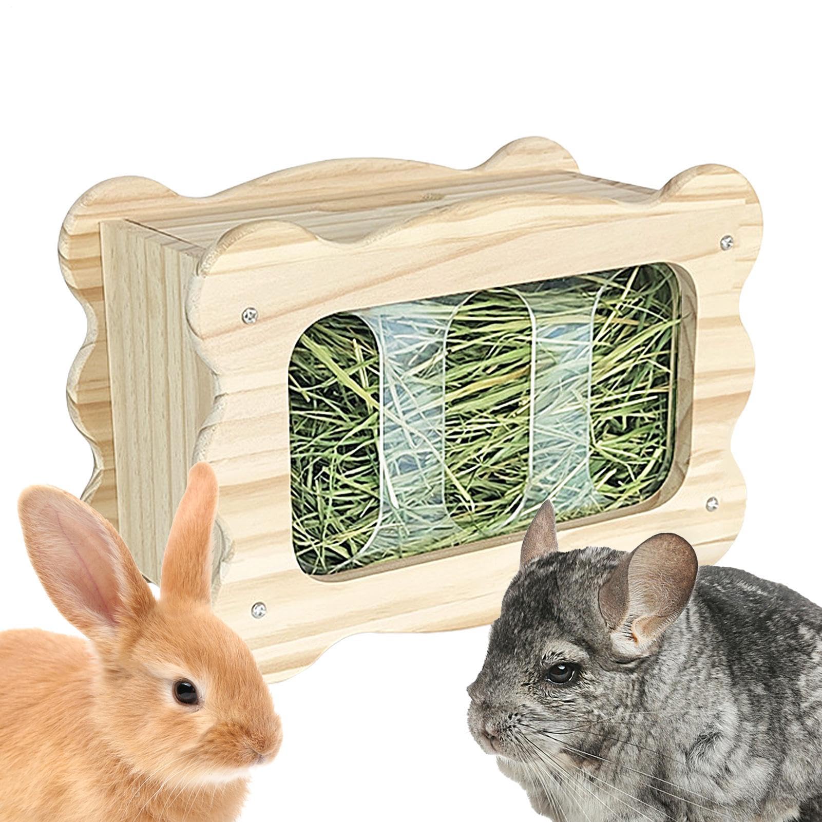 Râtelier à Foin pour Lapins Accessoires de Cage Grande Capacité pour Petits