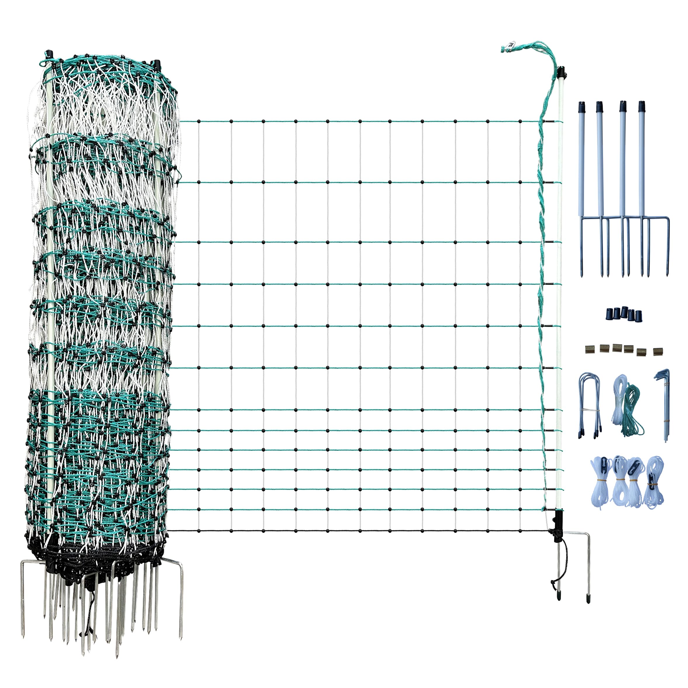RentACoop Electric Anti-Predator Poultry Fence - Suitable for Chickens, Ducks, Turkeys, and Other Poultry - Energizer Not Included - 168' L x 42" H