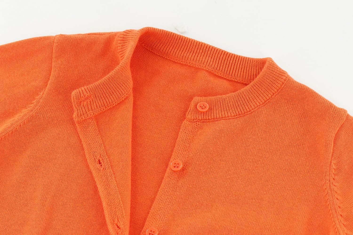 Little Kid Girls Cardigan Sweaters School Uniforms Cotton Crew Neck Knit Sweater Toddler 4Years -14 Years - Image 2