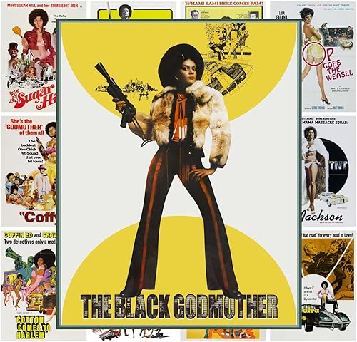 Vista 7 de PIXILUV Juego de mini carteles [13 carteles 8x11] Blaxploitation Action # Trash Movie Posters Reprint Blanco