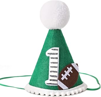 FELIX Football first Birthday Hat - Football 1st Birthday Party Decoration,Sport Party Theme Hat,first Year Year Down Decor