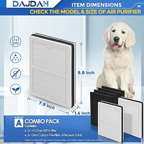 Miniatura 4 de Idylis - Filtro de repuesto para purificador de aire Idylis AC-2119 IAP-10-100 IAP-10-150 IAPC-40-140 y Filtrete FAP-C01-A con filtro Idylis