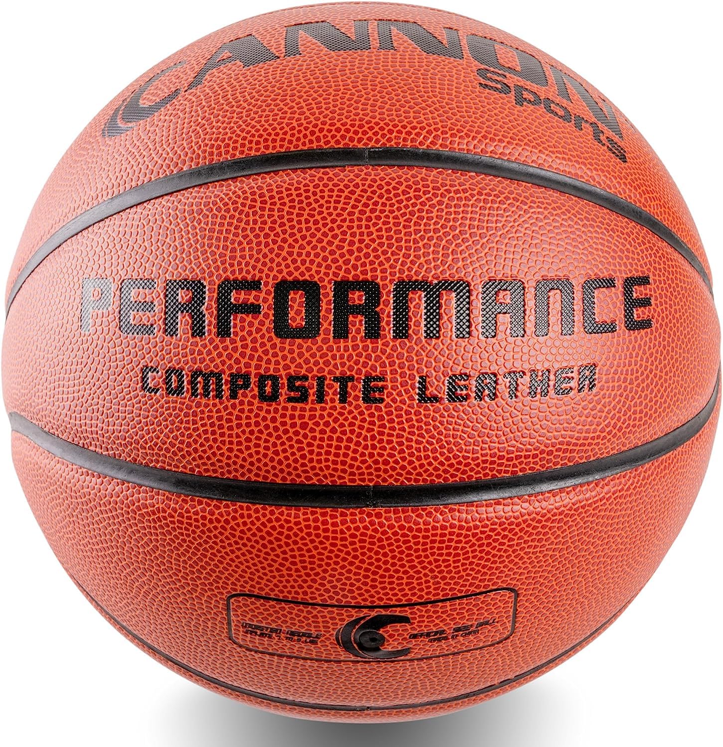 Cannon Sports Pelota de baloncesto de tamaño oficial compuesto de cuero para jugar en interiores y exteriores con bomba de pelota