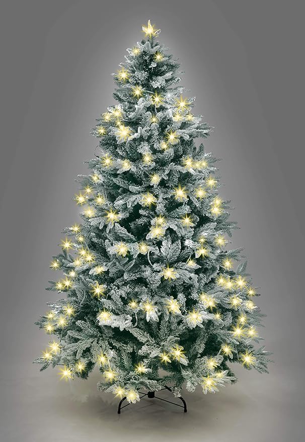 4Ft/1.2M PreLit Lapland Fir Artificial Green Christmas Tree Snow
