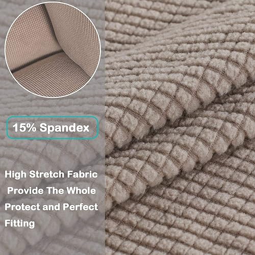 Miniatura 3 de Turquoize Funda para sofá con funda de cojín separada, funda para sofá y protector de muebles, color caqui