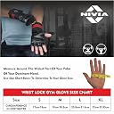 Nivia Wristlock Weightlifting Gloves -Genuine Leather with 3" Designed for Weight Lifting/Fitness & Gym/Hook and Loop Closure for Tight Firm Fit (Medium) - Black gallery image