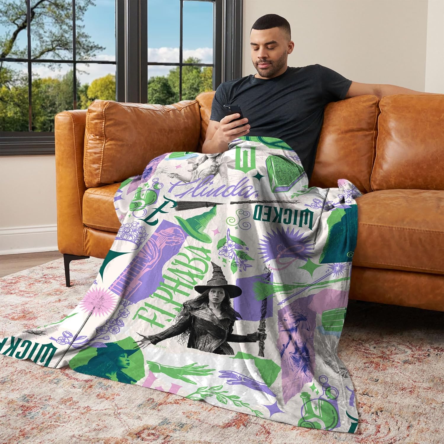 Wicked 2 for Good Silky Soft Throw Blanket, Warm Plush Decorative Throw for Couch, Bed, or Travel for Friends and Loved Ones, 60 x 80 inches