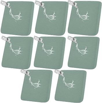 1/2/4/8 Pack Stretch Patio Cushion Covers - Waterproof Outdoor Seat Cover Replacement, Non-Slip Jacquard Sofa Slipcovers, Furniture Protector for Yard Couch Green,8