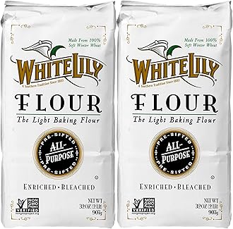 White Lily All-Purpose Bleached Wheat Flour 2 lb. (2-Pack) by White Lily