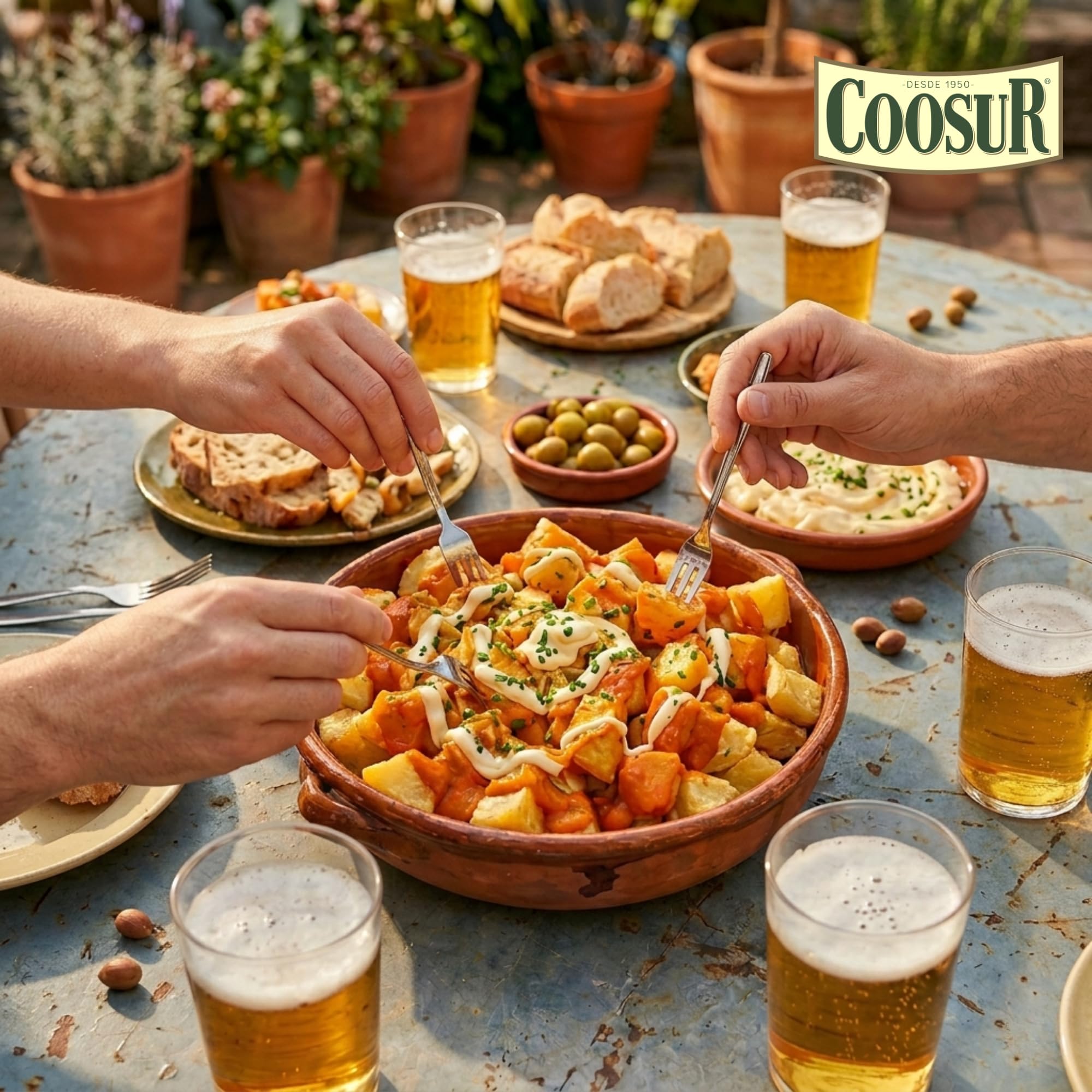 COOSUR Pack Salsa Brava Receta Tradicional Sin Gluten. 6 unidades de 1850 g. Salsa muy Versátil para Utilizar en Variedad de Platos. Formato Ahorro de fácil manejo.