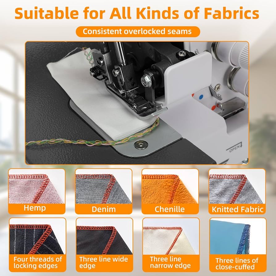 Amazon.com: Industrial Serger Sewing Machine, Heavy-Duty