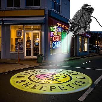 65W LED GOBO Projector Free Custom Logo Ip67 Waterproof Rotating Lens Image,for Logo,Advertising,Indoor,Wedding,Store,Outdoor,Company,Hotel,bar 65W