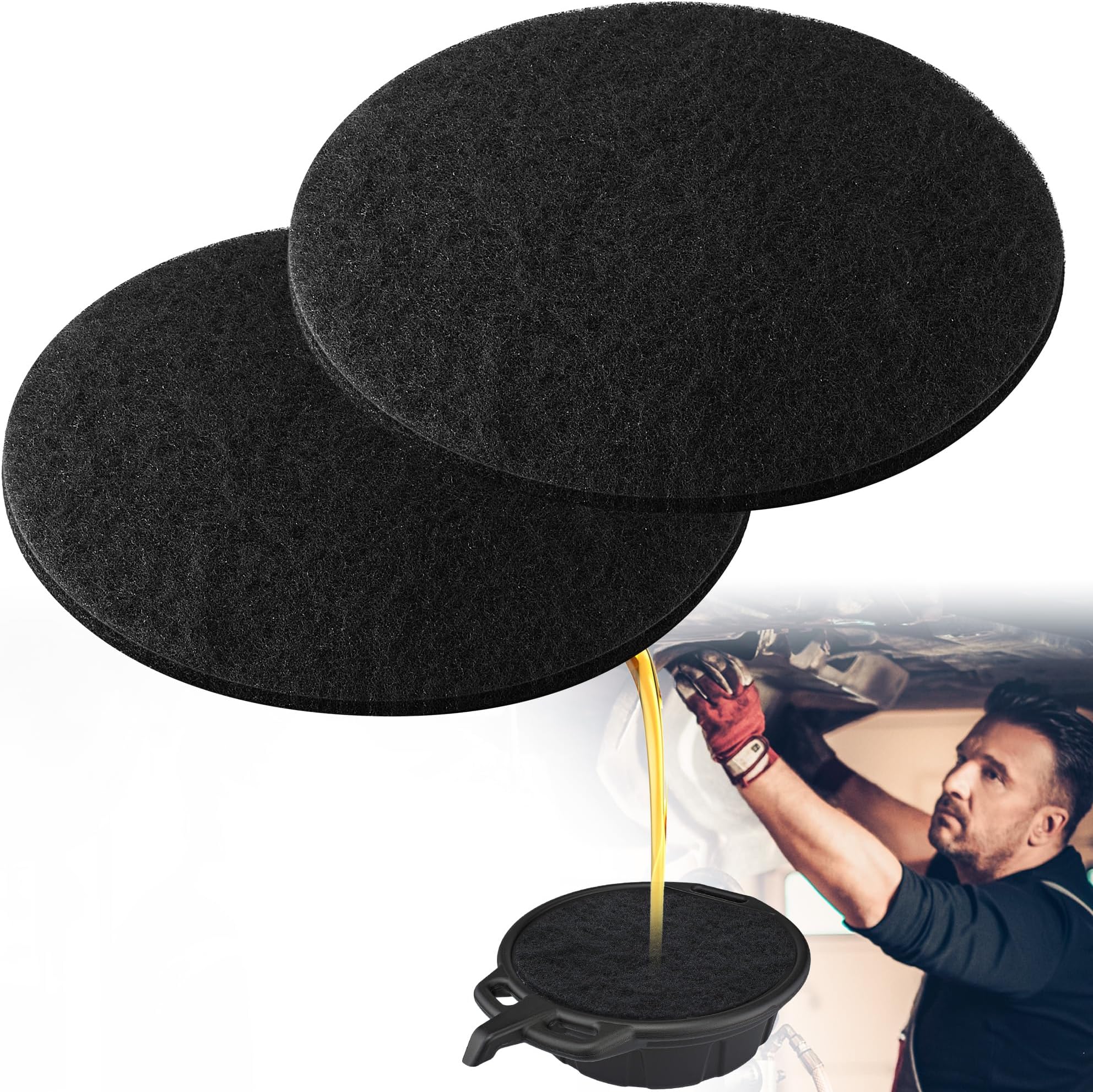 2 Pcs 18 Inch Oil Drain Splash Pad, No-Splatter Pads for 1.5-20 Gal Pan