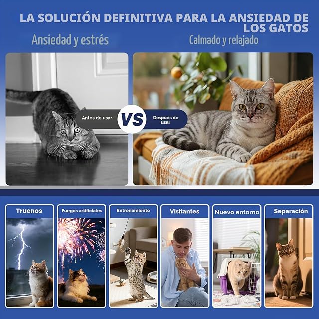 Foto 6 de 8 de Feromonas para Gatos Anti Estres Tranquilizante Difusor Gato Calmante Perros Antiestres ArañAzos Soluciona…