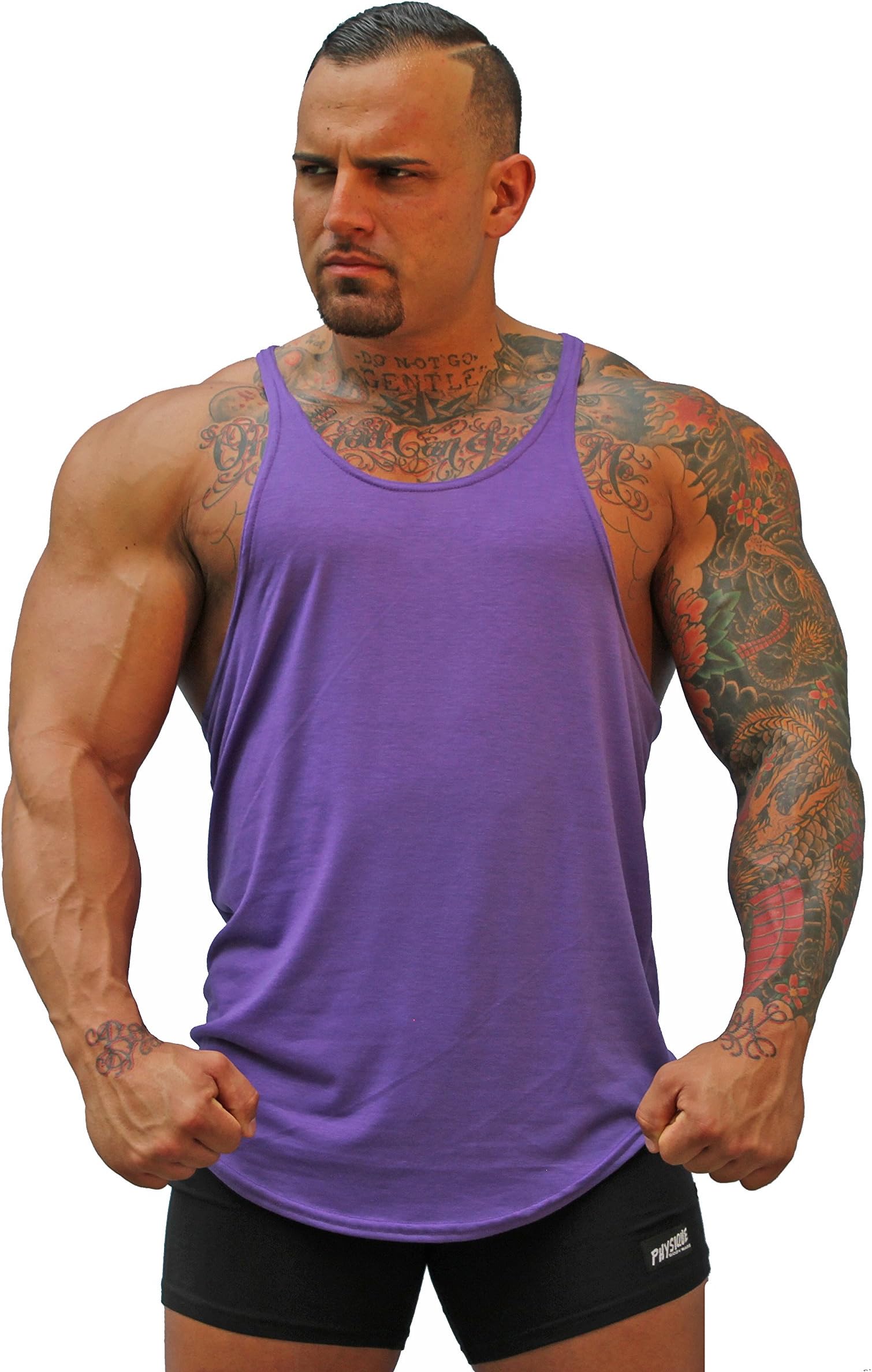 Physique Bodyware Men's Y Back Stringer Tank Top. Made in America.