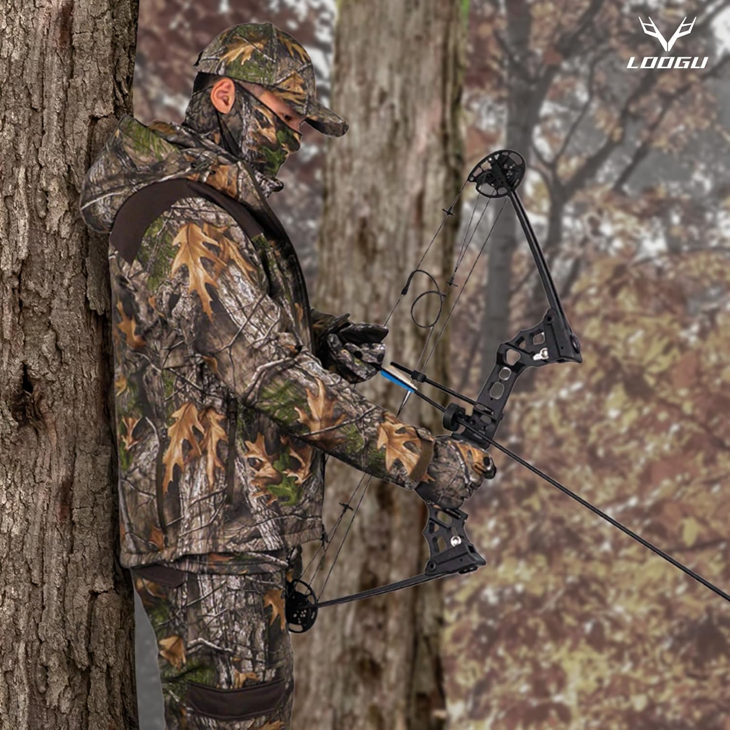 LOOGU Men's Fleece Lined Insulation Camo Hunting Pants Windproof Water-Resistant Softshell Tactical Pants for Men - Image 6