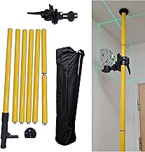 TOPWAY Laser Level Telescoping Pole 4.2M Floor to Ceiling Laser Pole, Aluminum Alloy Telescoping Support Pole with Extendable Mounting Pole for Rotary and Line Lasers 311570