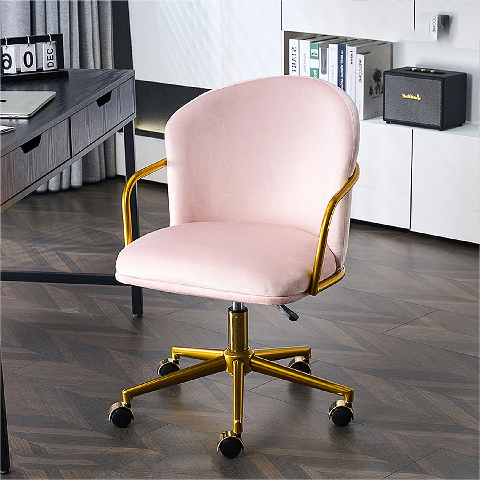 Chaise de travail en velours pour bureau à domicile et chambre