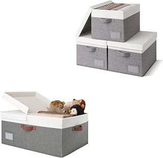 GRANNY SAYS Bundle of 1-Pack Large Storage Bins with Lid & 3-Pack Clothing Storage Bins