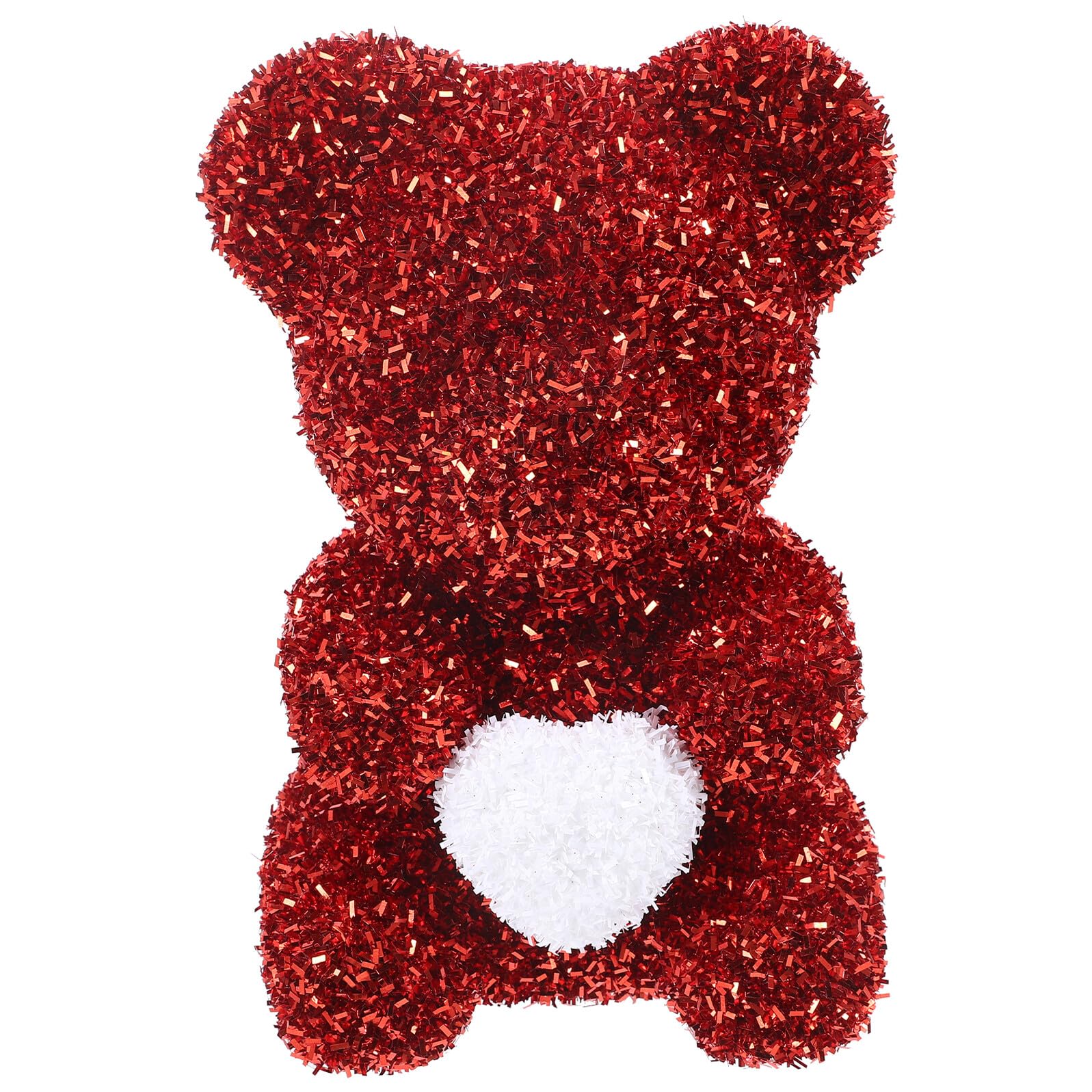 Ours Saint-Valentin rouge figurine décorative de table en matériau solide NUOBESTY