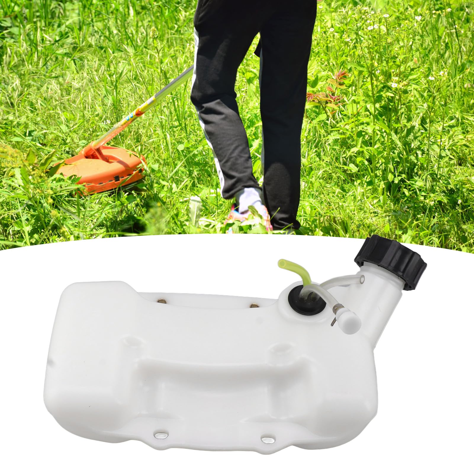 TOPINCN Ensemble de Réservoir de Carburant pour Tondeuse à Gazon TB43 TU43, Grande capacité, Réservoir de Carburant Pratique pour, Assemblage du Trou de Boulon de Capuchon