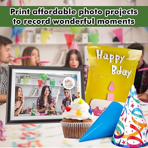 Miniatura 8 de Papel fotográfico de inyección de tinta fino brillante de 8.5 x 11 pulgadas, 30 libras para bolsas de chips de bricolaje, volantes, fotos, 4.06 ozm,