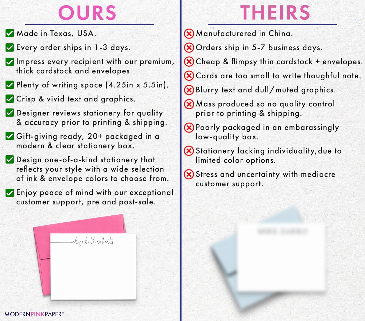 Personalized Stationery for Women, Modern Stationary for Women, FLAT OR FOLDED Note Cards with Envelopes, Your Choice of Colors and Quantity - Image 5