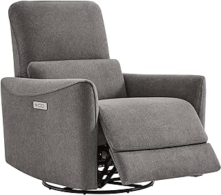 CHITA Power Recliner Chair Swivel Glider, FSC Certified Fabric Living Ro...