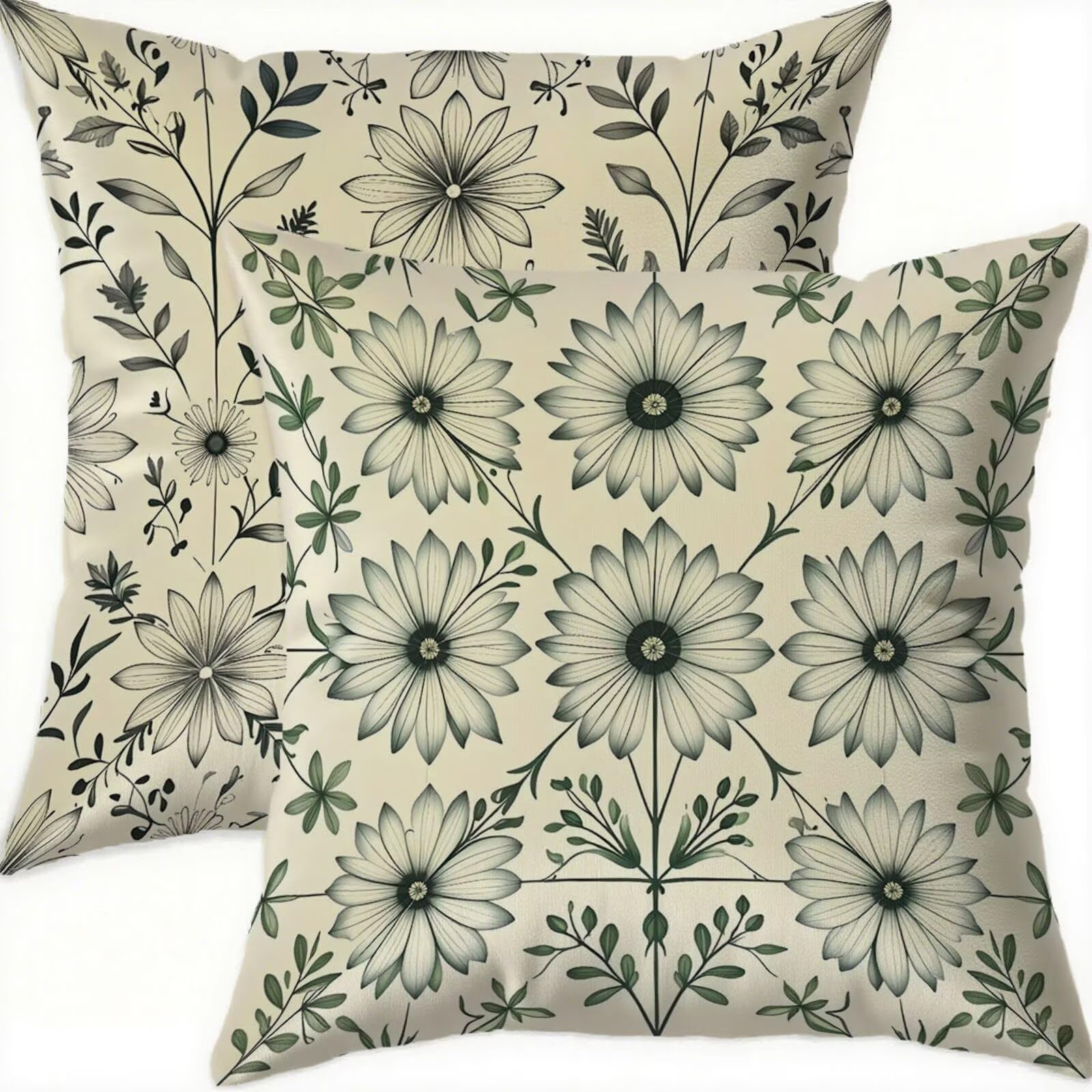 Housse coussin 65x65cm Noël en velours imperméable lot de 2