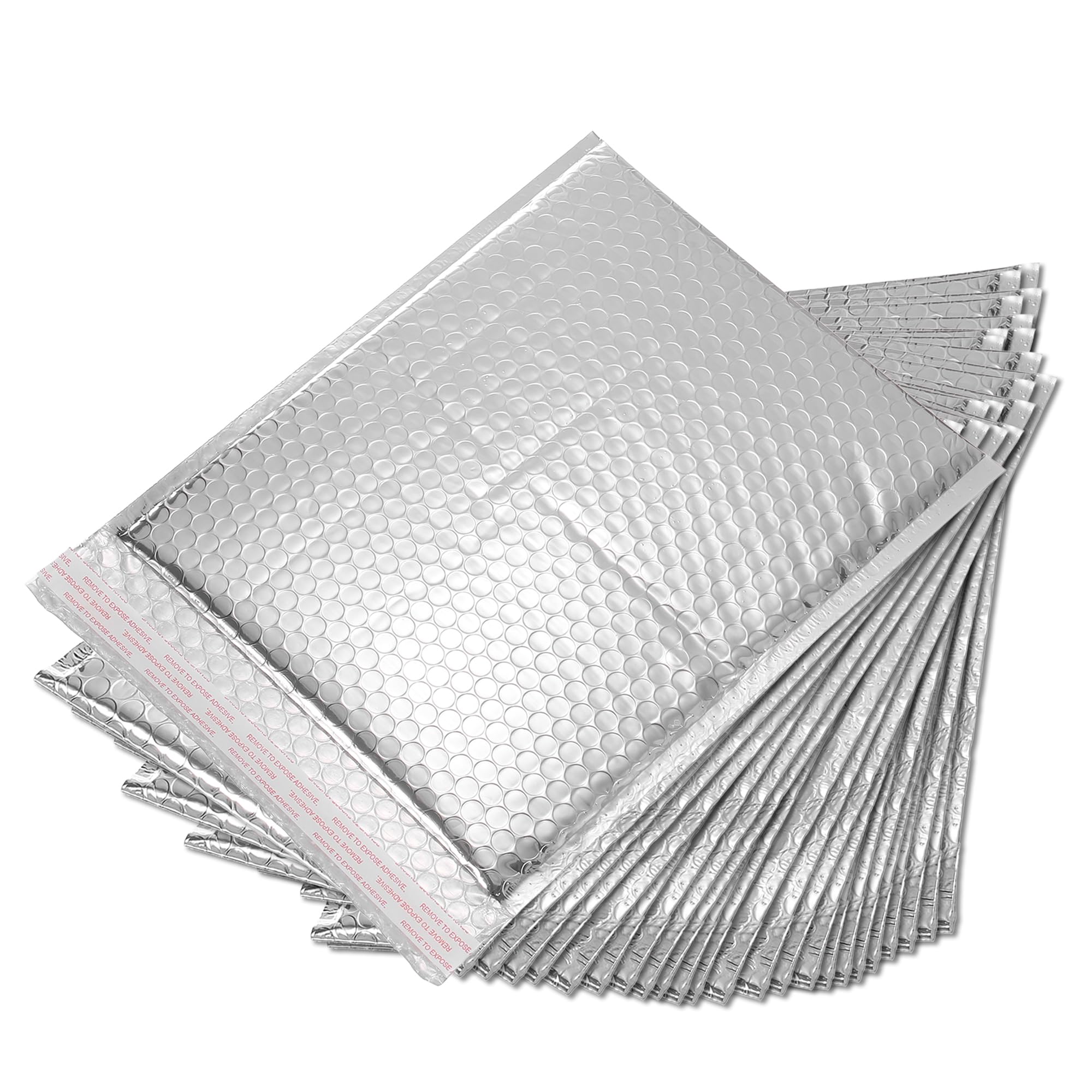 sourcing map Thermal Bubble Mailer, 11 × 9.4 Inch Silver Self Seal Cool Bubble Mailers Foil Mailing Envelopes for Books,Food,Cosmetics, Pack of 25