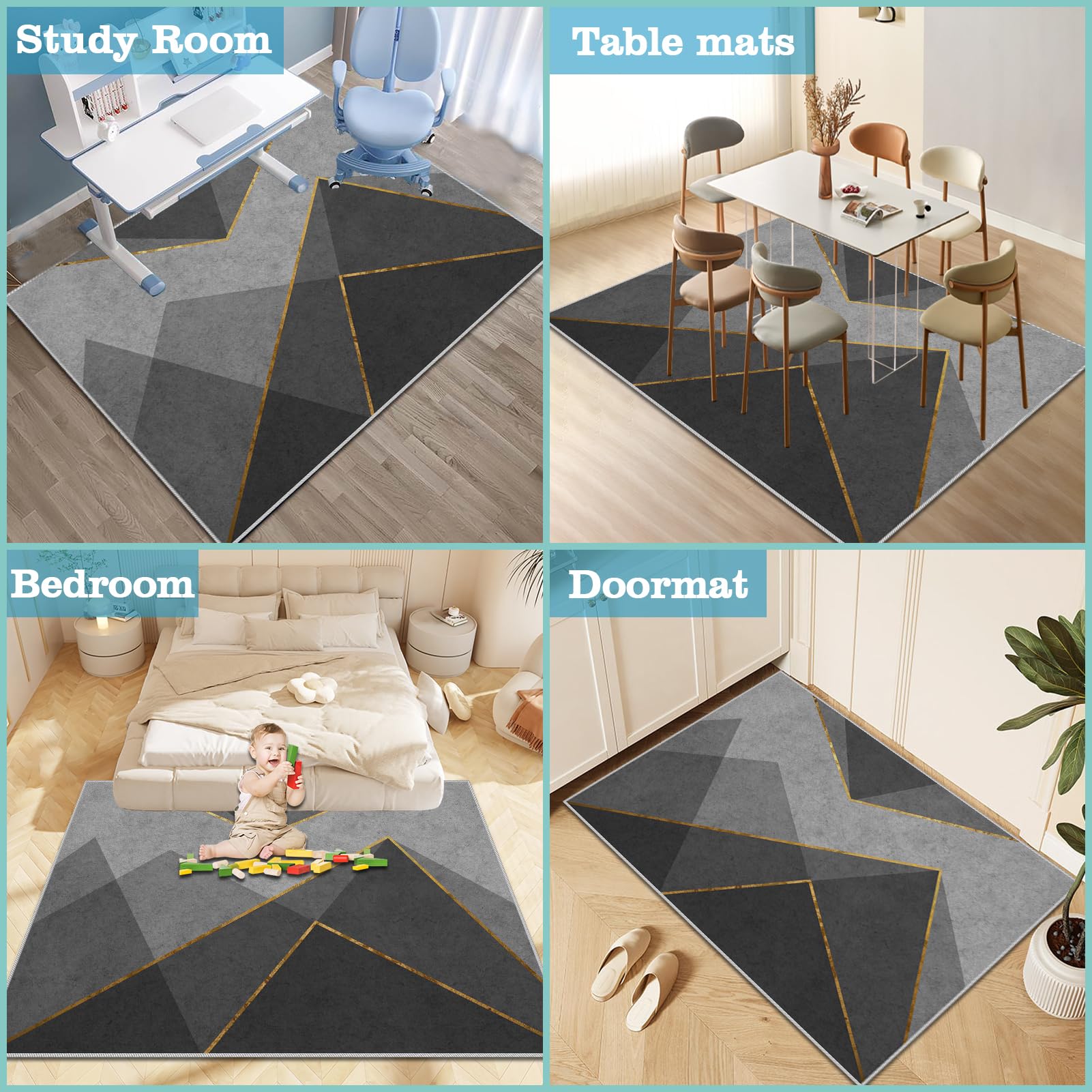 Tappeto Sedia Ufficio Antiscivolo Tappeto per Sedia Con Ruote 90 x 140 cm Tappeto Gaming Pavimento per Pavimenti in Legno Duro Tappeto Sedia Gaming Tappetini Per Cameretta Salotto Multisuperficie